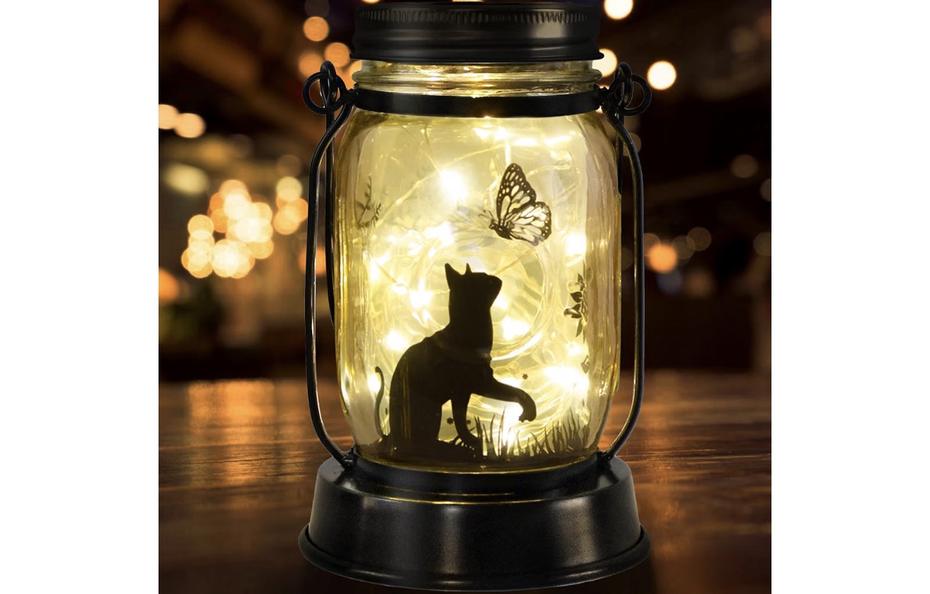 Cat Butterfly Solar Lanterns — Outdoor Hanging Lights