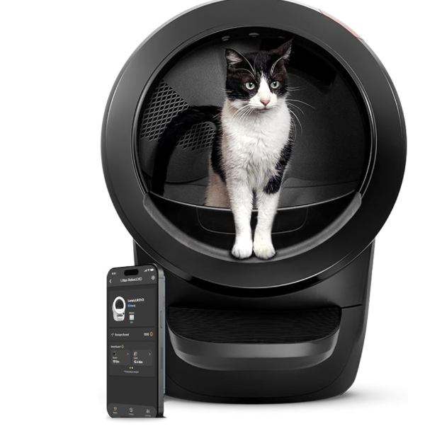 Litter-Robot 4 with Step & Fence by Whisker (Black)