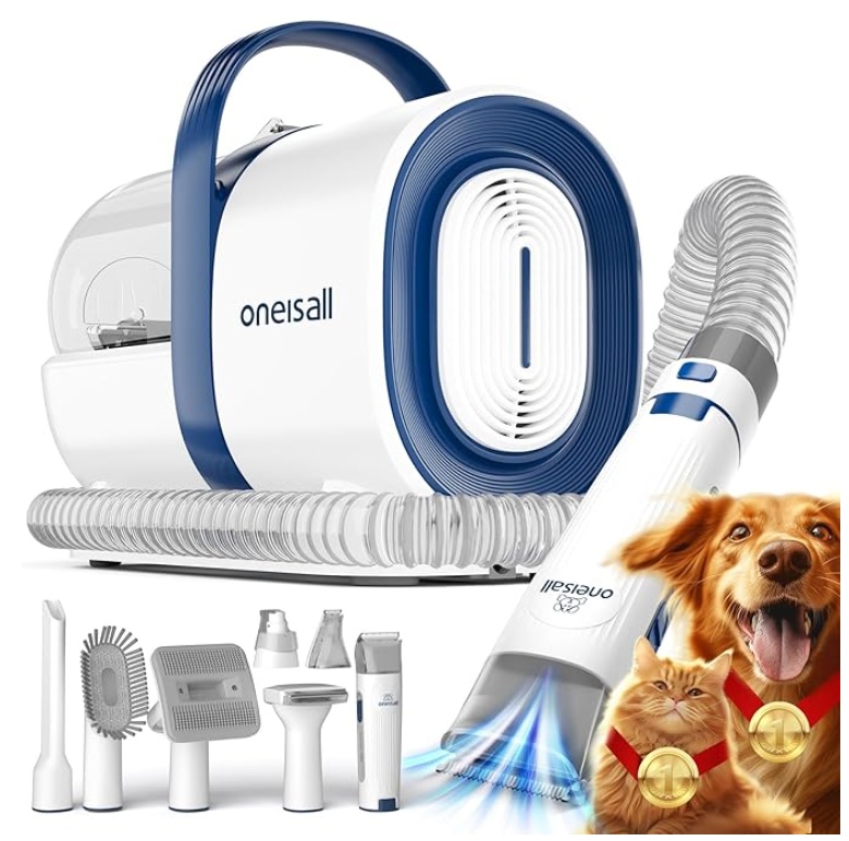 oneisall 7-in-1 Pet Grooming Vacuum Kit