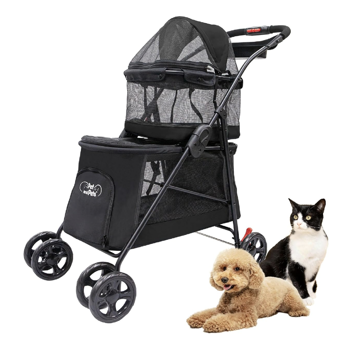 PETIQUE Double Decker Two-Level Pet Stroller