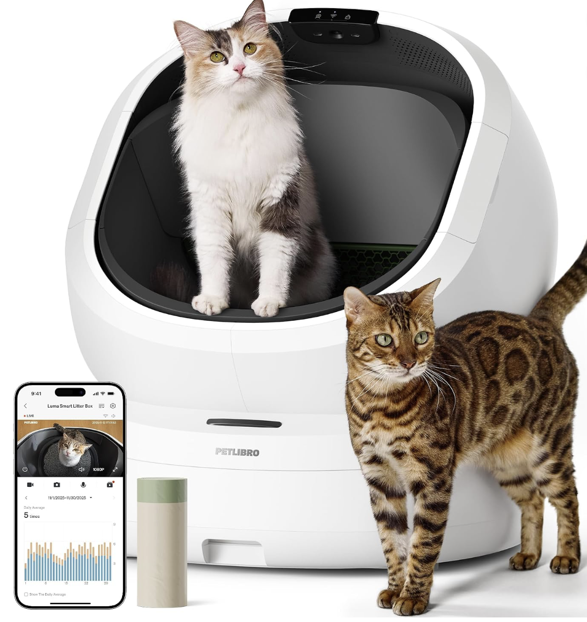 PETLIBRO Luma Automatic Litter Box with AI-Camera Waste Analysis
